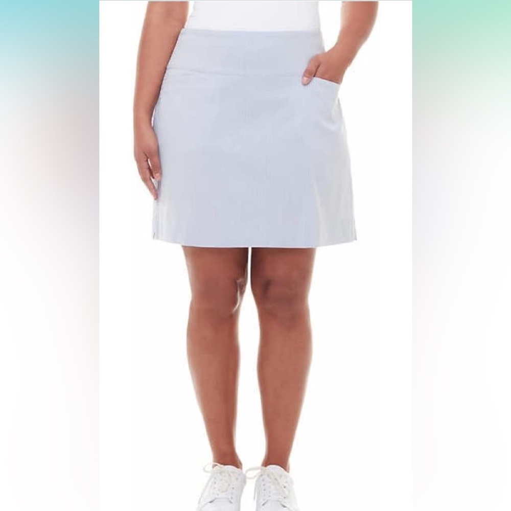S.C. & CO Blue White Pinstripe Skort Perfect For Golf, Volleyball, Size Large